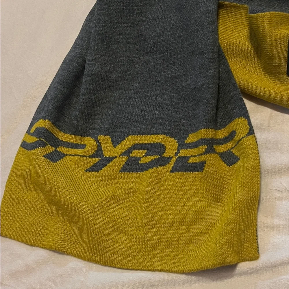 Spyder Charcoal and Mustard Scarf